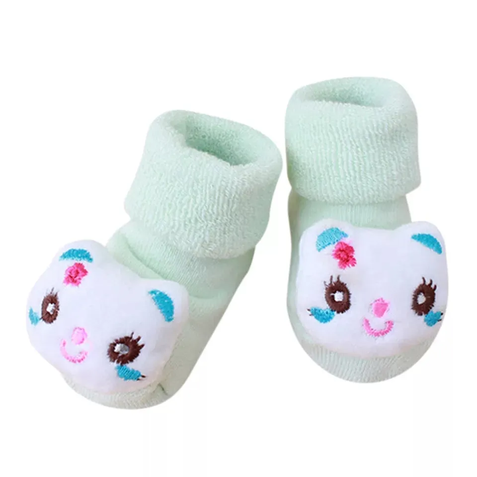 1 Pair/Lot Newborn baby Anti-Slip Soft Cartoon Socks Boot