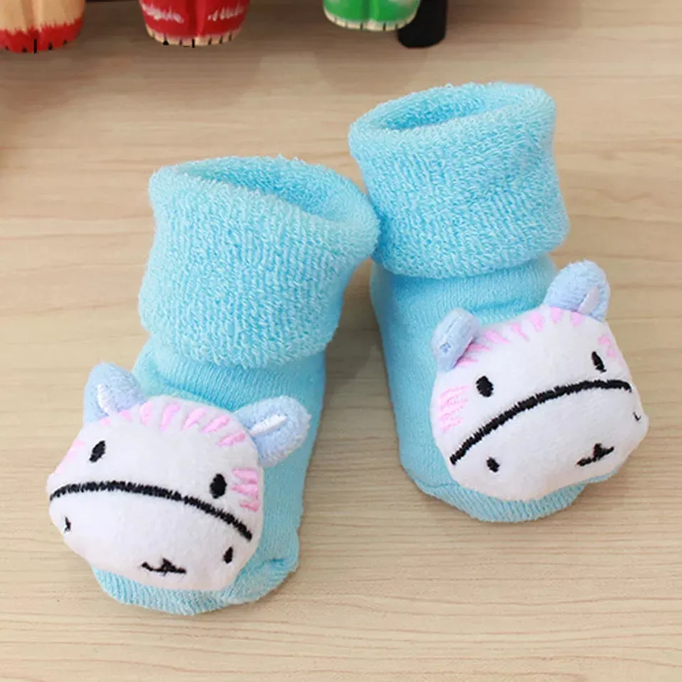 1 Pair/Lot Newborn baby Anti-Slip Soft Cartoon Socks Boot