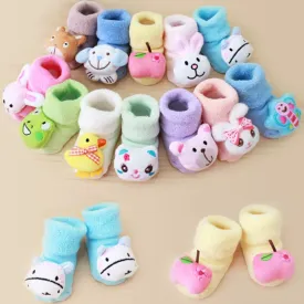 1 Pair/Lot Newborn baby Anti-Slip Soft Cartoon Socks Boot