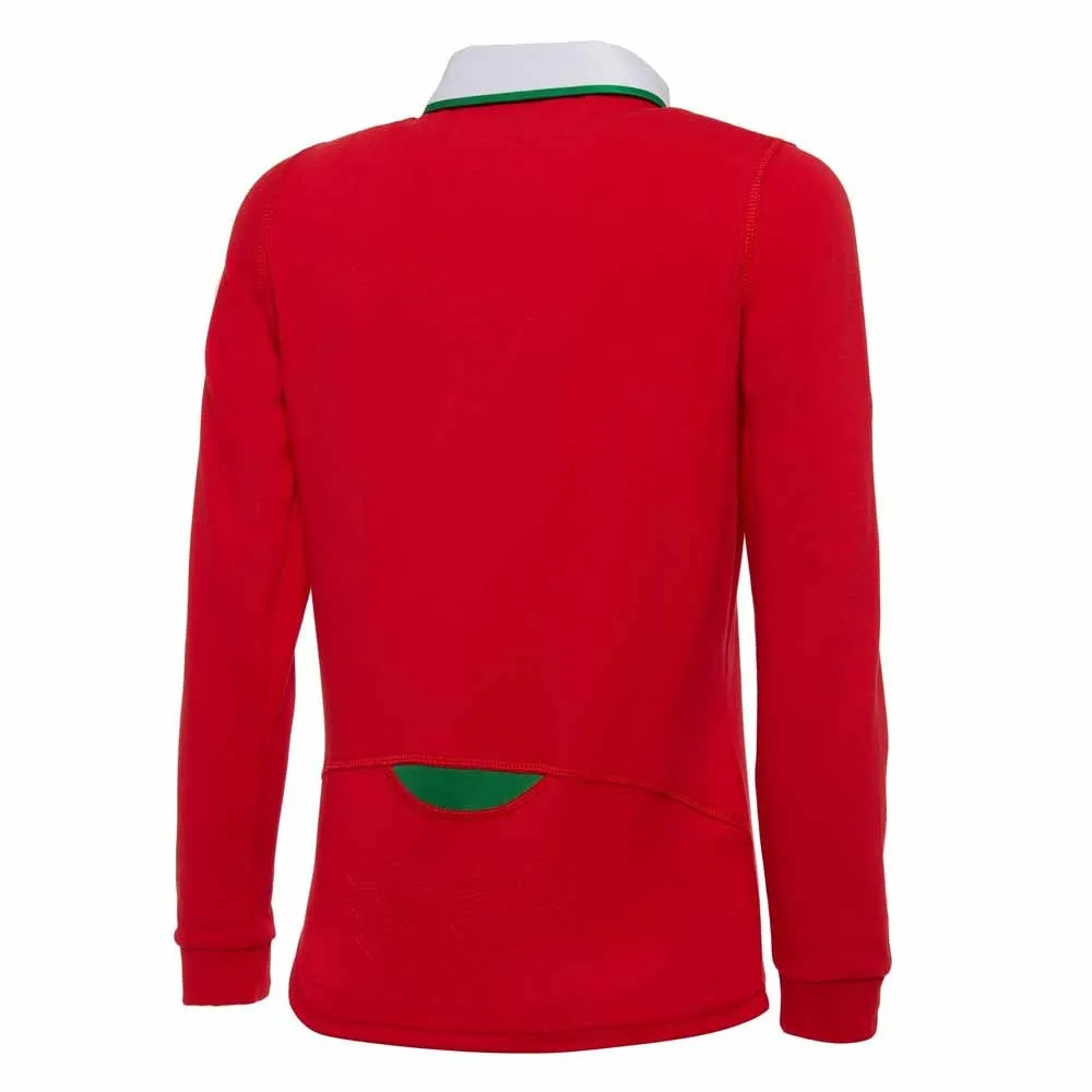 2020-2021 Wales Home LS Cotton Rugby Shirt (Kids)