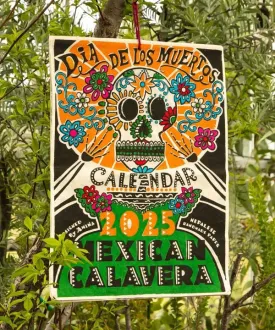 2025 Vibrant Mexican Calavera Wall Calendar - Decorative and Festive Día de los Muertos Art