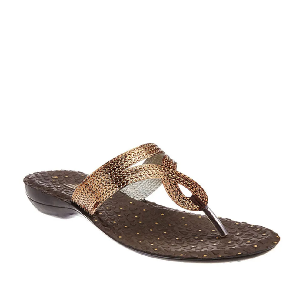 A-HA By Liberty ETHNIC-05 Women Ethnic Copper Slippers