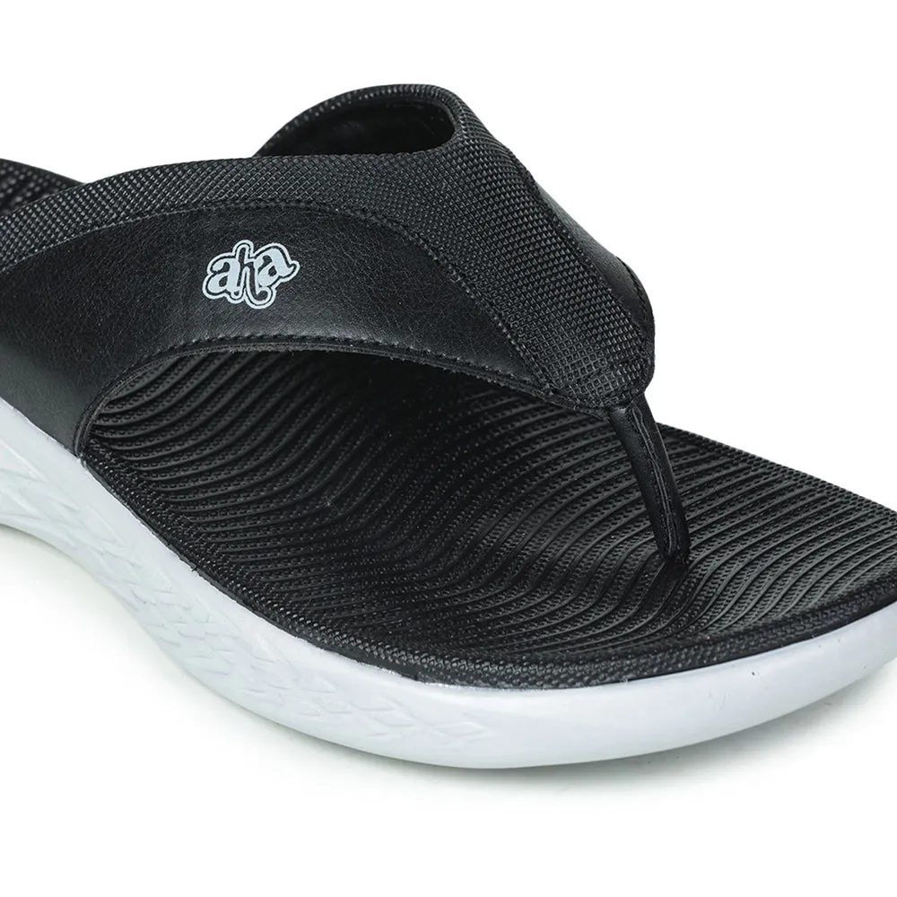 A-HA By Liberty IMPACT-6 Black Flip-Flop For Men