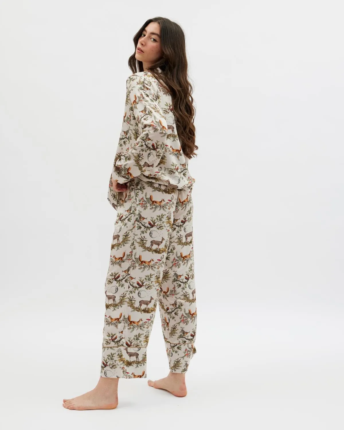 A Night's Tale Woodland Pyjamas Crystal Grey