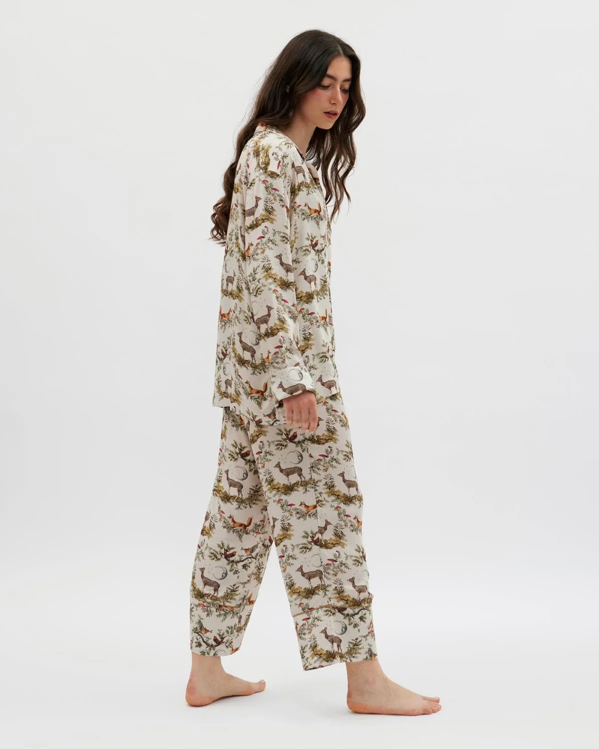 A Night's Tale Woodland Pyjamas Crystal Grey