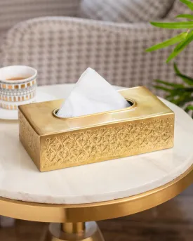 Acanthus Brass Tissue Box