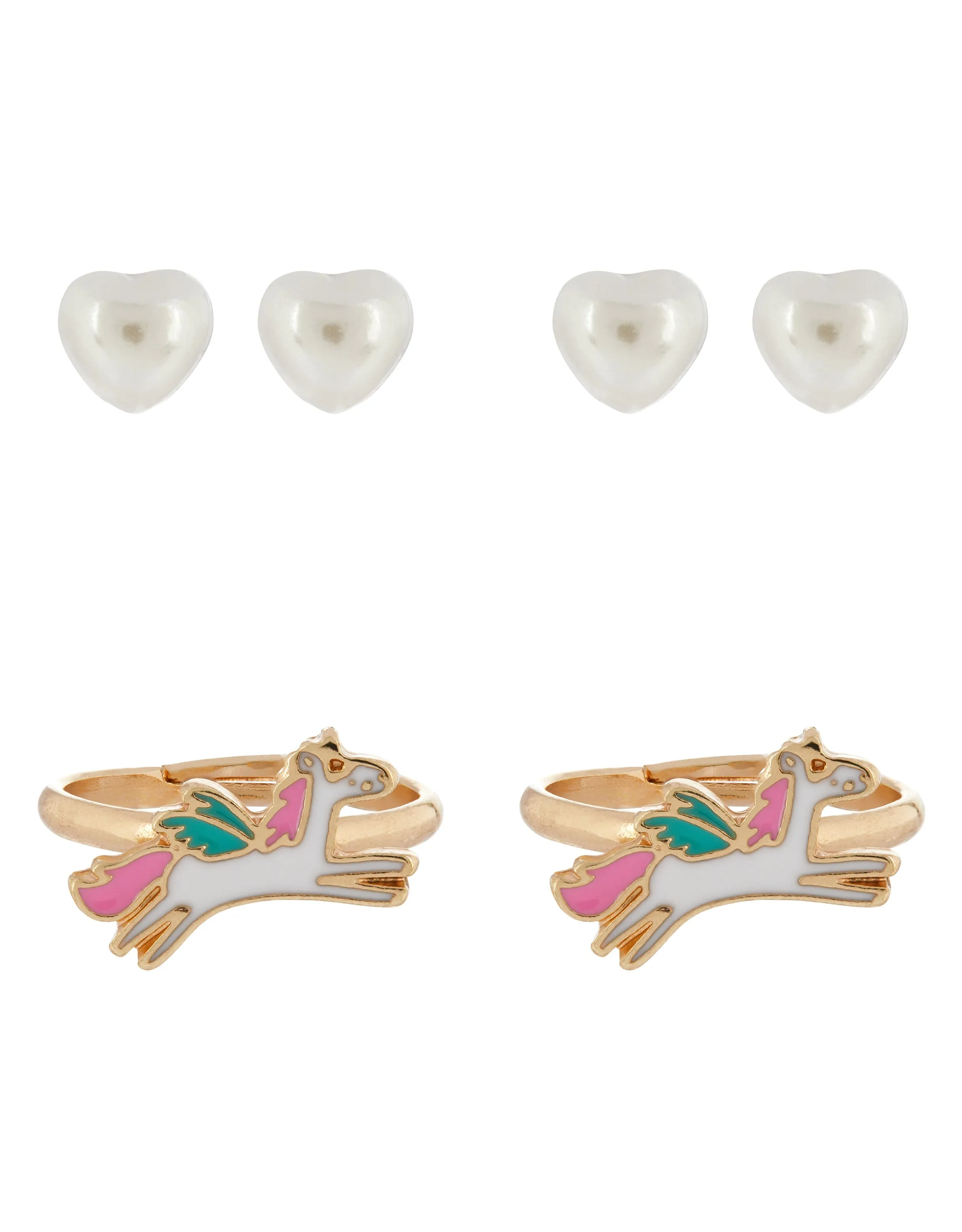 Accessorize London Bff Ring And Earring Set