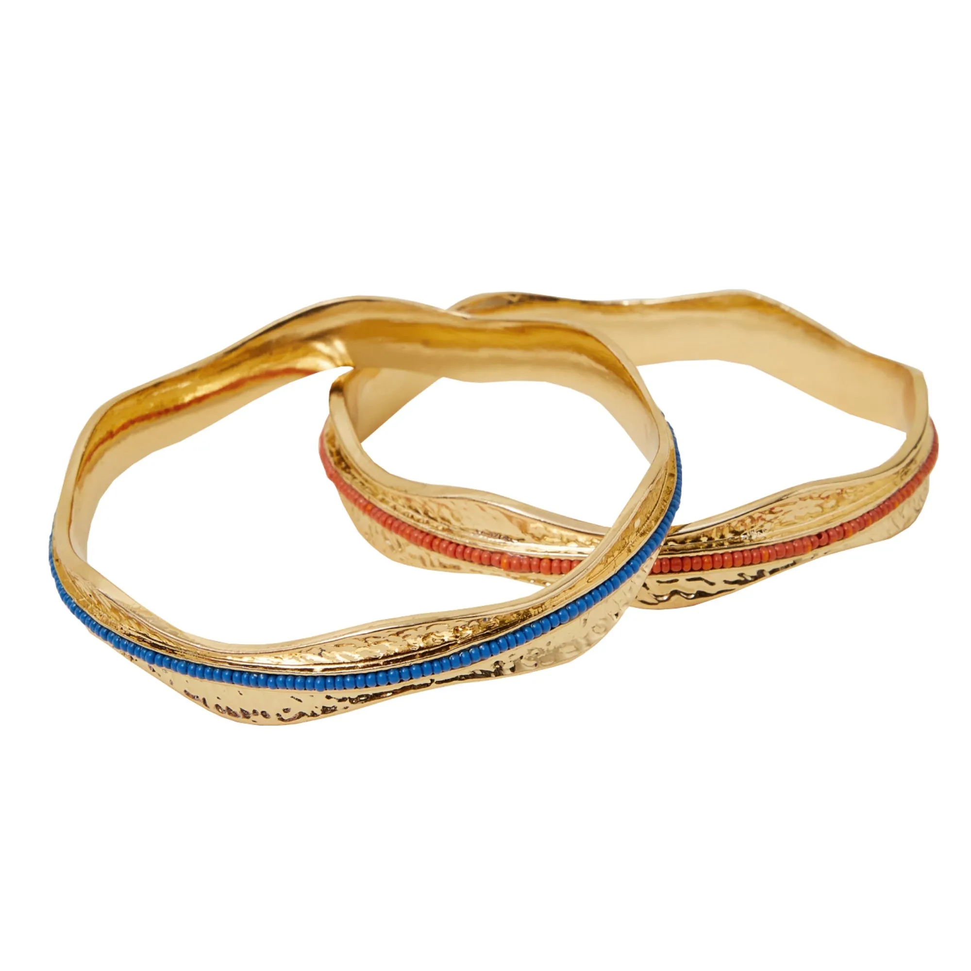 Accessorize London  Women's Seed Bead Bangles Pack of Two