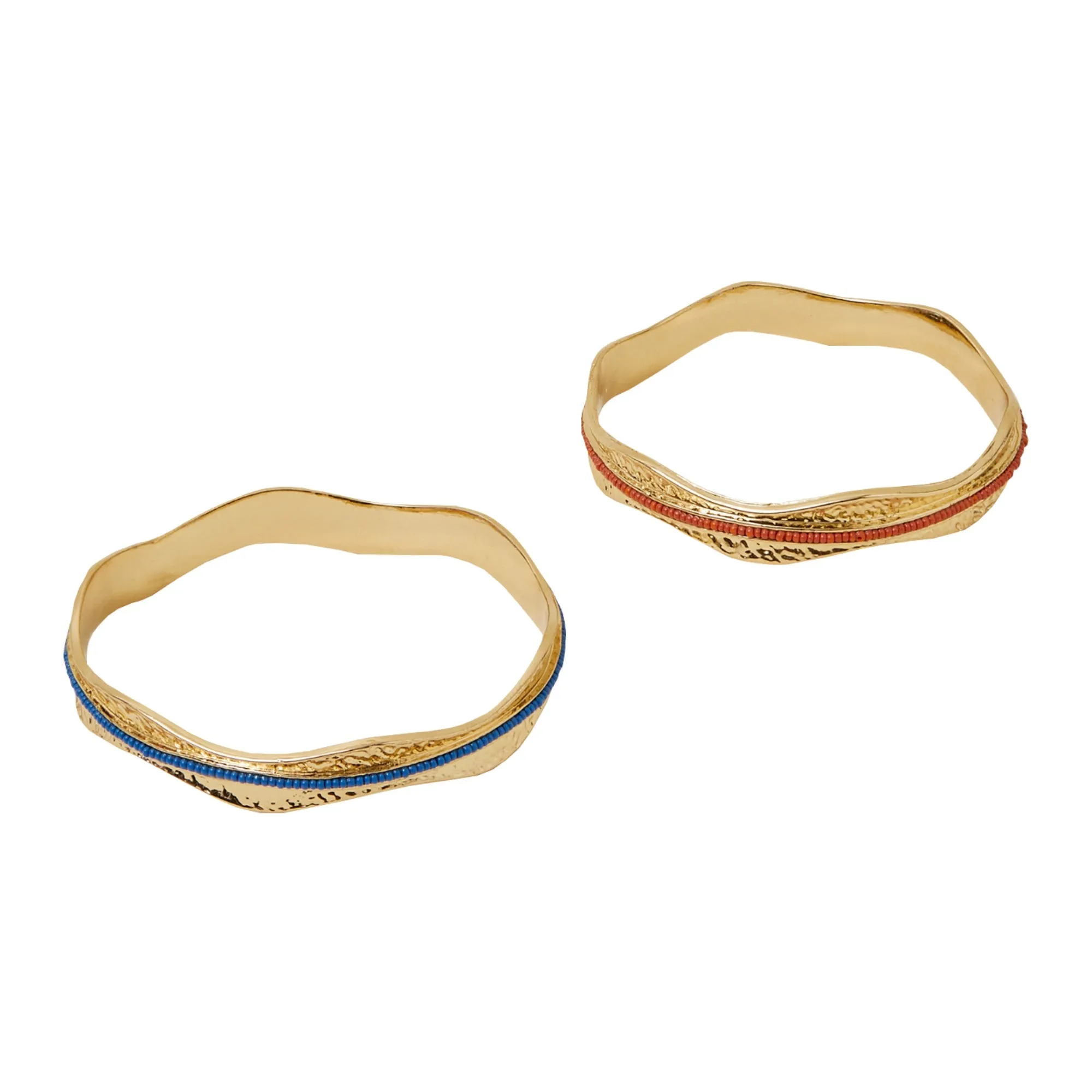 Accessorize London  Women's Seed Bead Bangles Pack of Two