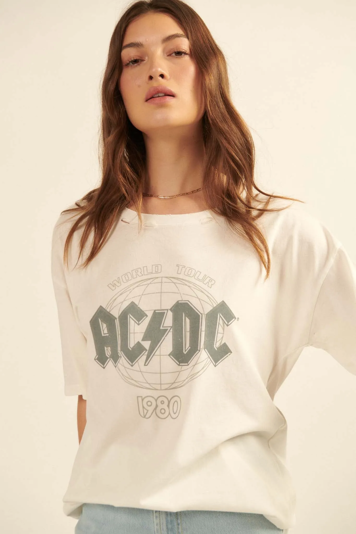 AC/DC World Tour 1980 Distressed Graphic Tee