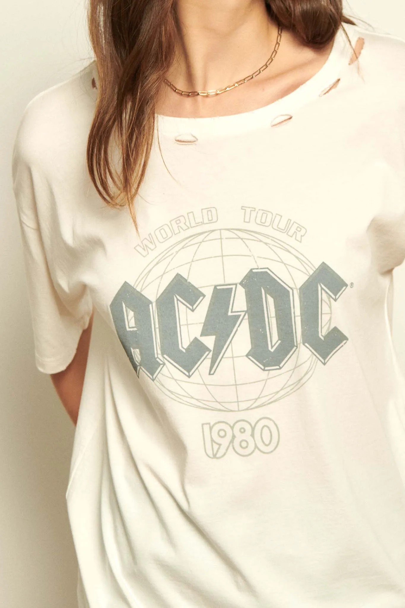 AC/DC World Tour 1980 Distressed Graphic Tee