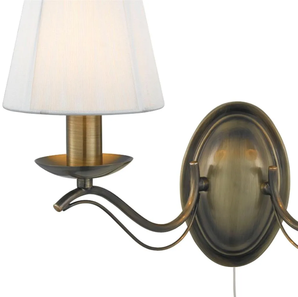 Andretti 2Lt Wall Light - Antique Brass