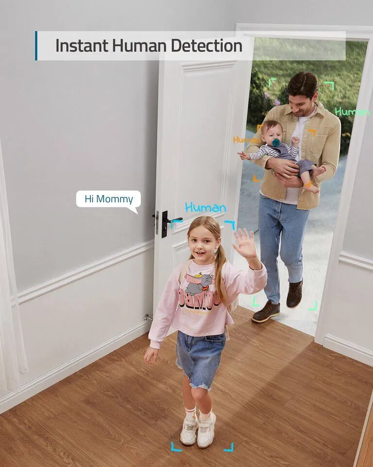 Anker T8400 Indoor Cam C120 2K Home Security Camera for Indoor Surveillance | Human and Pet AI | Night Vision | Two-Way Audio | Voice Assistants