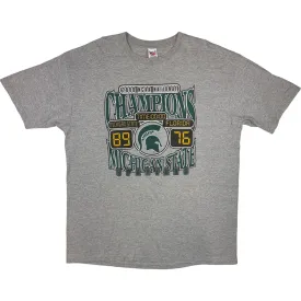 Anvil Michigan State Spartans 2000 NCAA National Champions Scoreboard Graphic T-shirt Grey