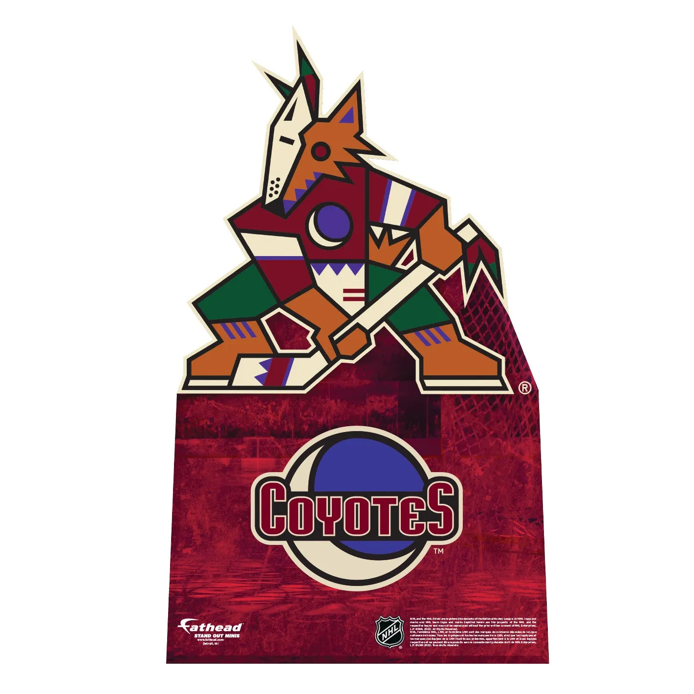 Arizona Coyotes:   Logo  Mini   Cardstock Cutout  - Officially Licensed NHL    Stand Out