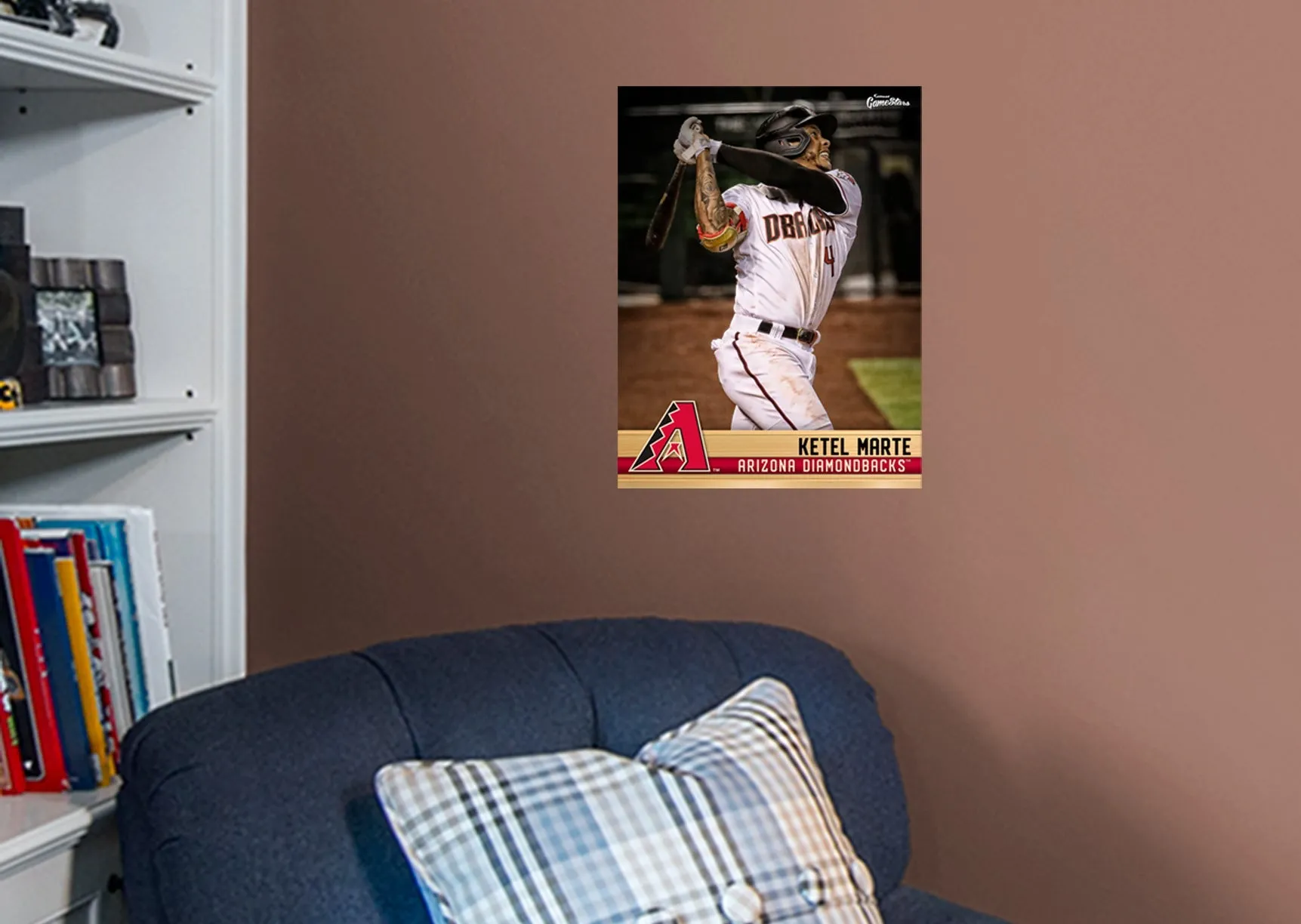 Arizona Diamondbacks: Ketel Marte  GameStar        - Officially Licensed MLB Removable Wall   Adhesive Decal