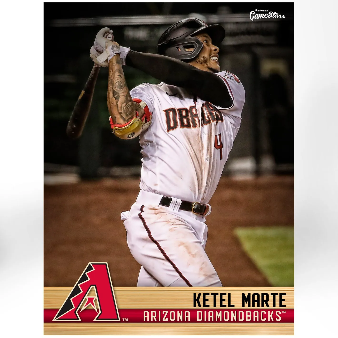 Arizona Diamondbacks: Ketel Marte  GameStar        - Officially Licensed MLB Removable Wall   Adhesive Decal