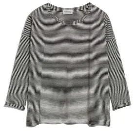 ARMEDANGELS Sianaa lovely stripes longsleeve black oatmilk women