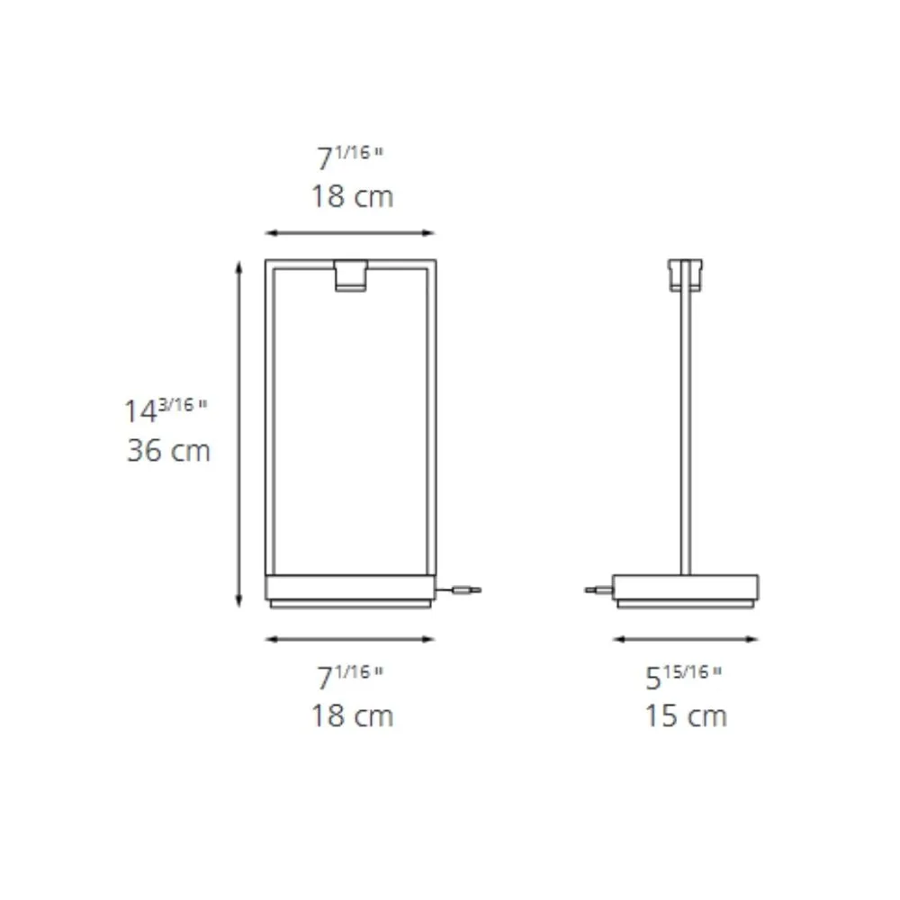 Artemide Curiosity 36 portable table lamp LED brown/black h. 36 cm.