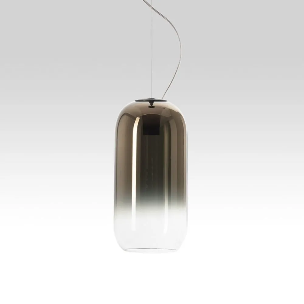 Artemide Gople suspension lamp with black structure