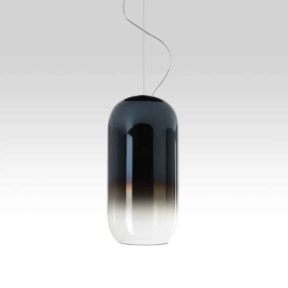 Artemide Gople suspension lamp with black structure