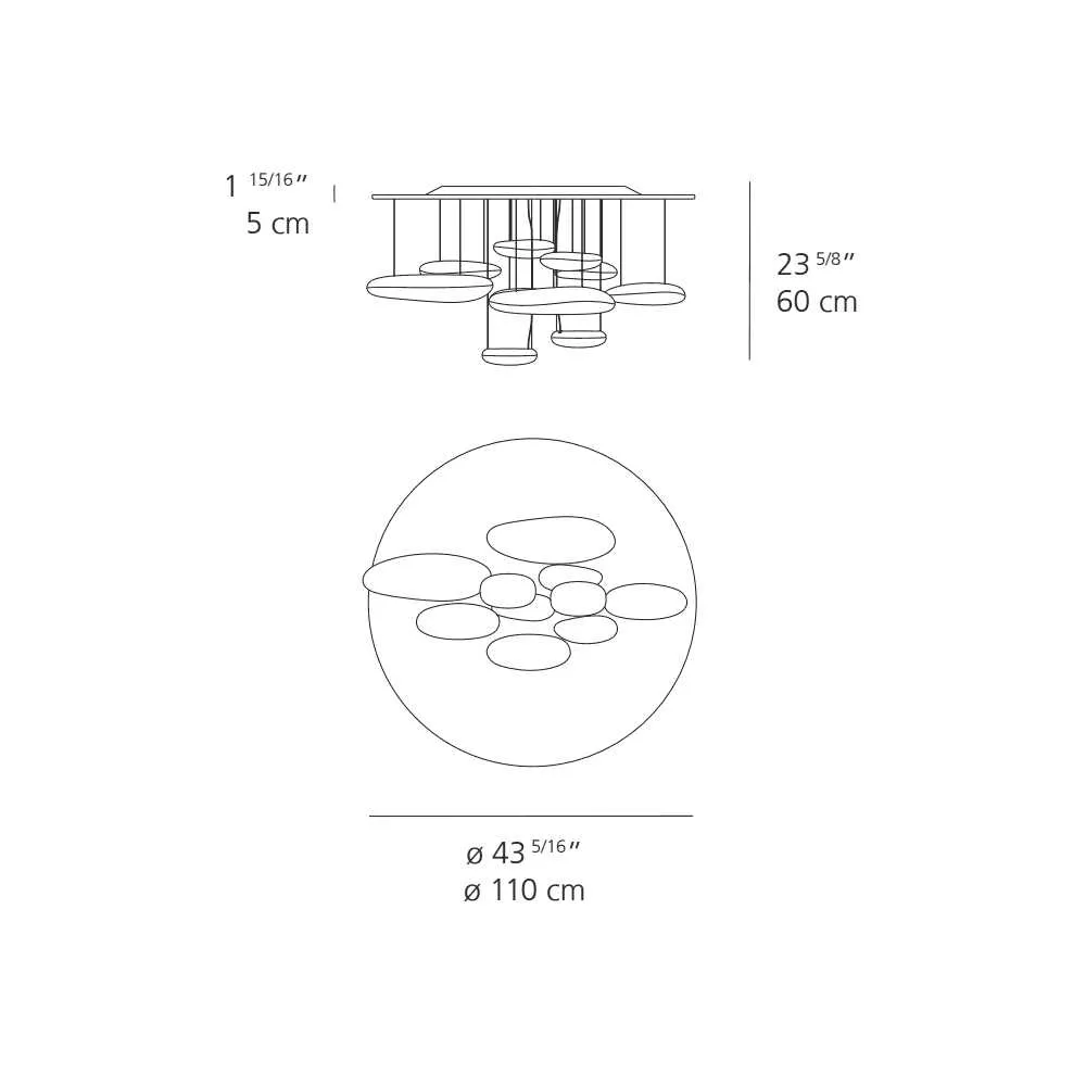 Artemide Mercury ceiling lamp LED 3000K