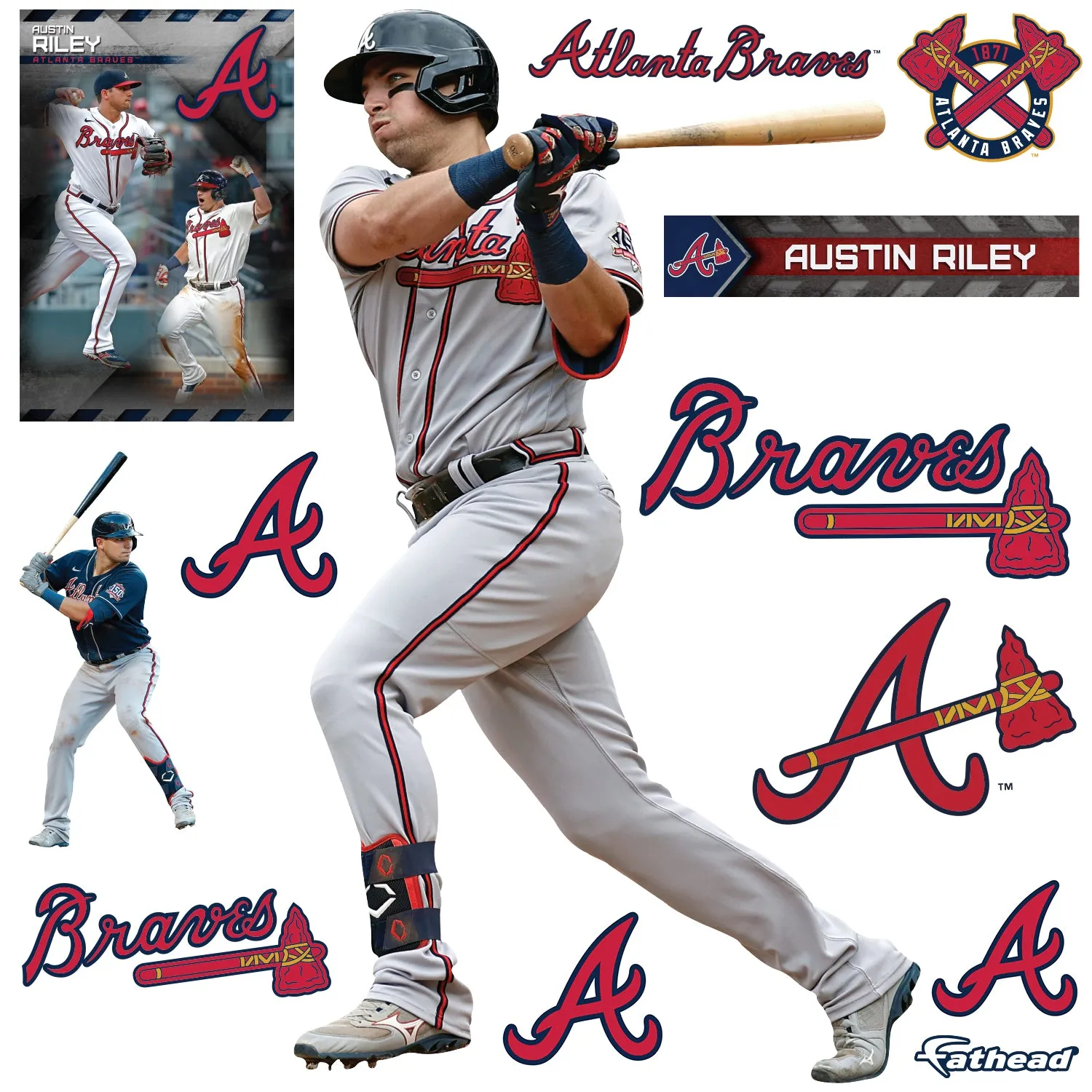 Atlanta Braves: Austin Riley - Officially Licensed MLB Removable Adhesive Decal