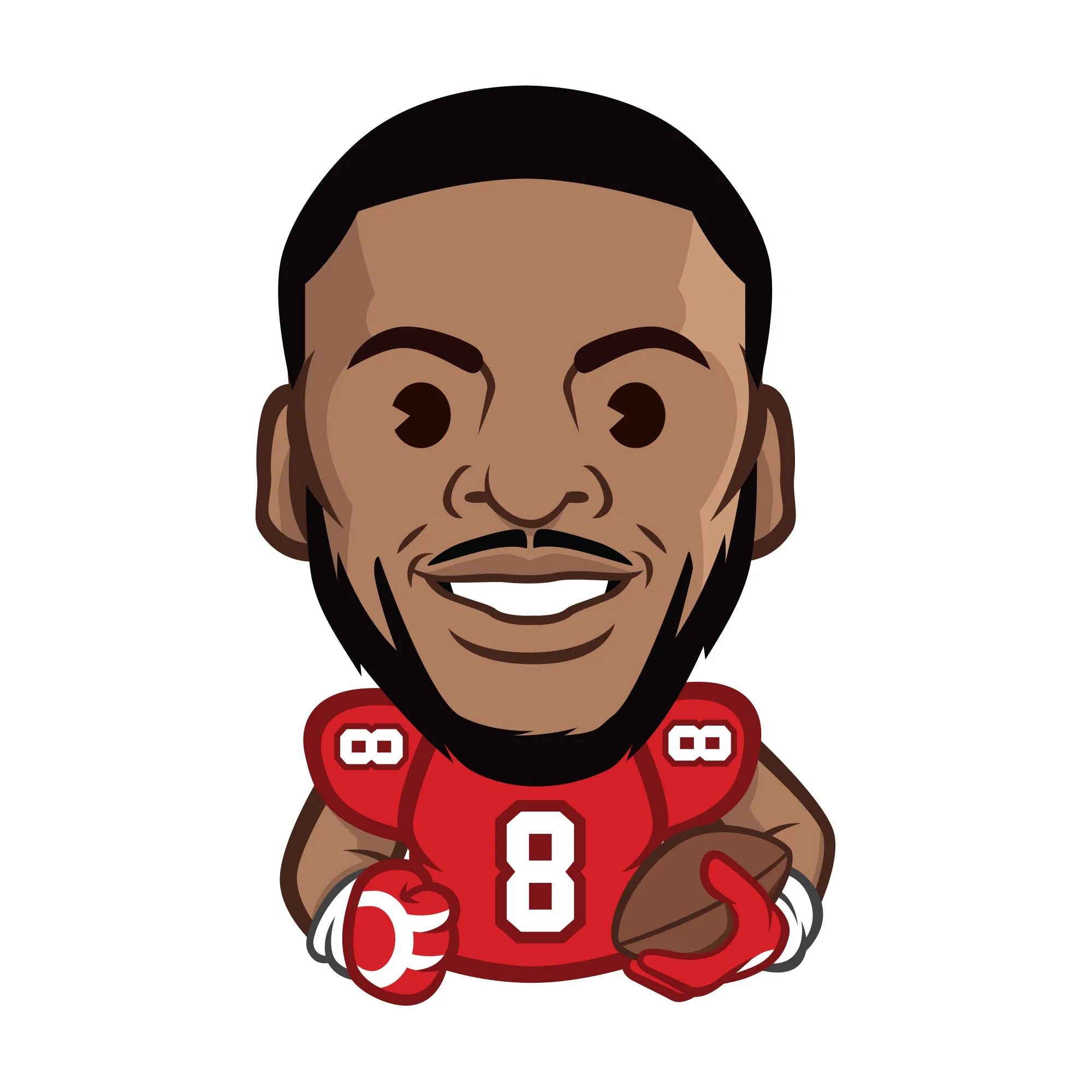 Atlanta Falcons: Kyle Pitts  Emoji Big head   Foam Core Cutout  - Officially Licensed NFLPA    Big Head