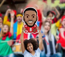 Atlanta Falcons: Kyle Pitts  Emoji Big head   Foam Core Cutout  - Officially Licensed NFLPA    Big Head