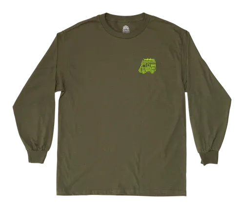 AUTUMN Home Long Sleeve T-Shirt Army Green