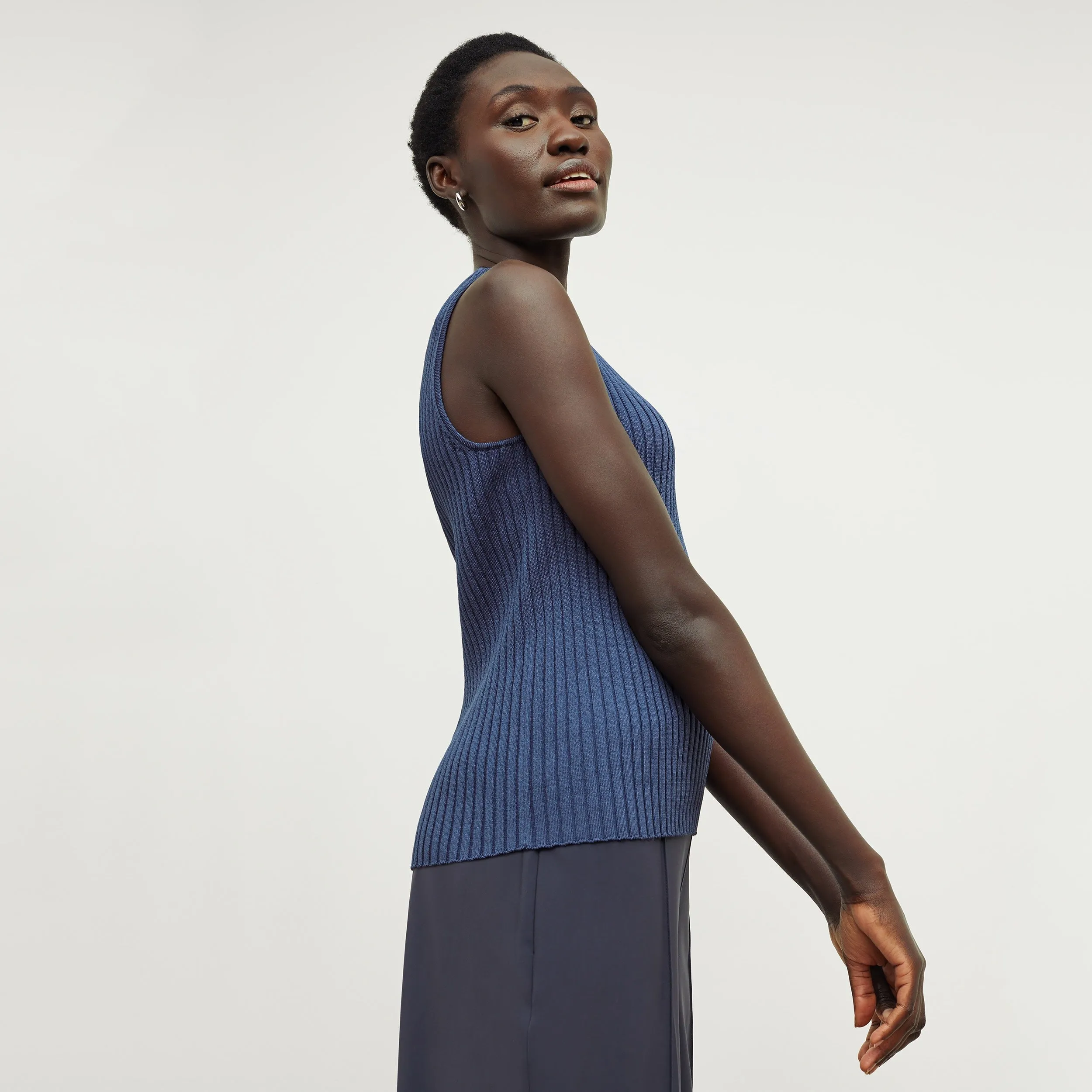 Avery Top - Slinky Knit :: Adriatic Blue