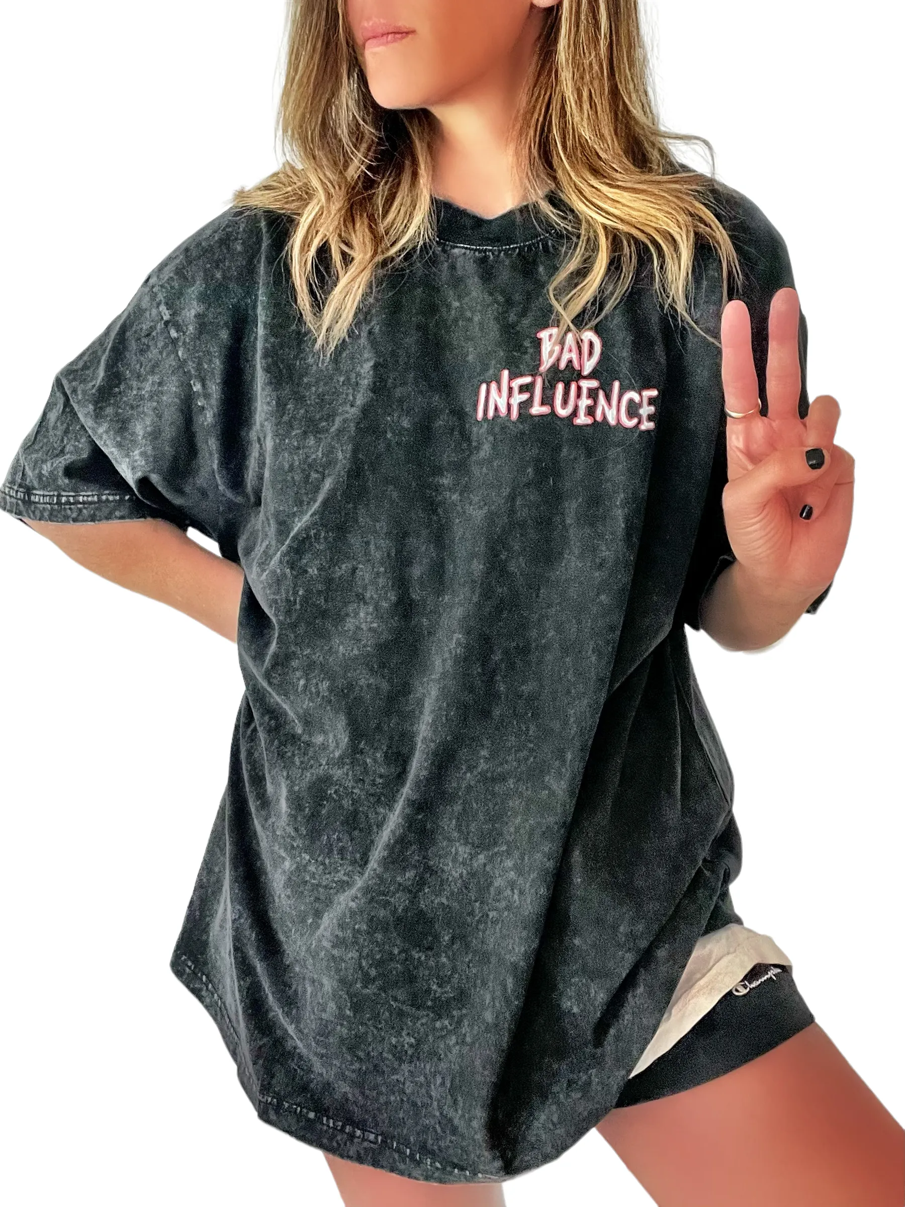 'Bad Influence' Oversized T Shirt