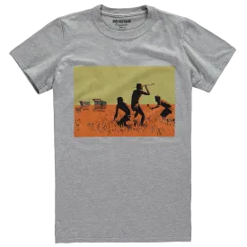 Banksy T-shirt - Trolley Hunters, Grey