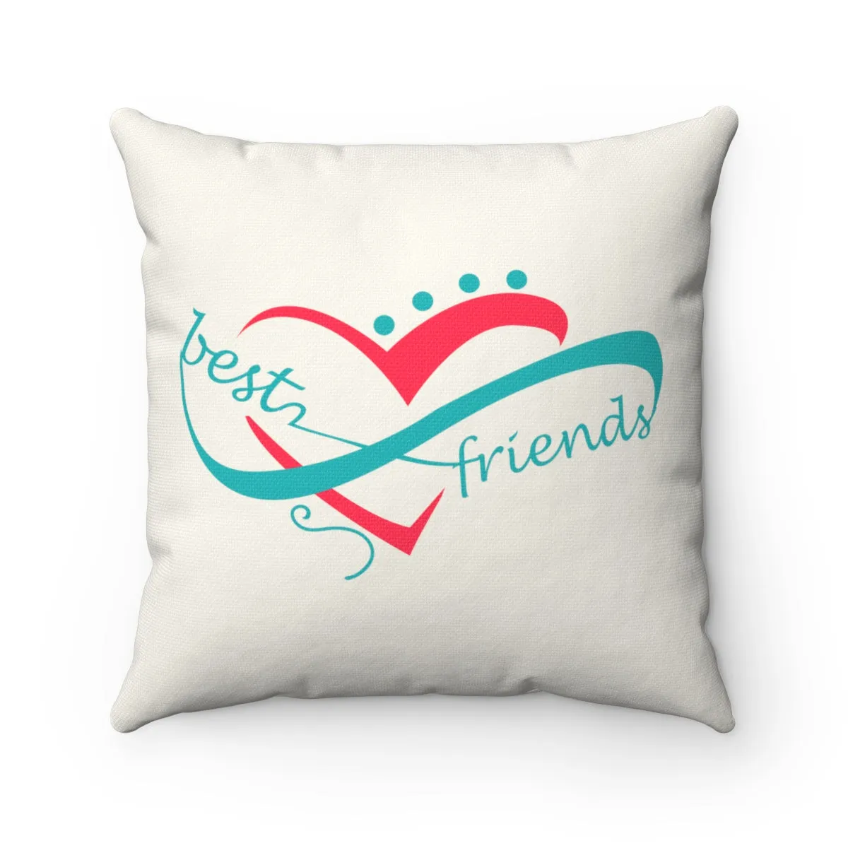 Best Friends Infinity "Natural" Square Pillow (20 X 20)