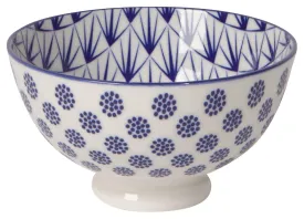 Blue Dots Stamped Bowl - 4"