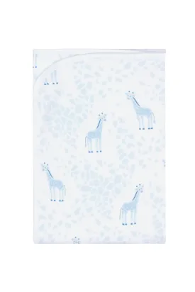 Blue Giraffe Print Blanket