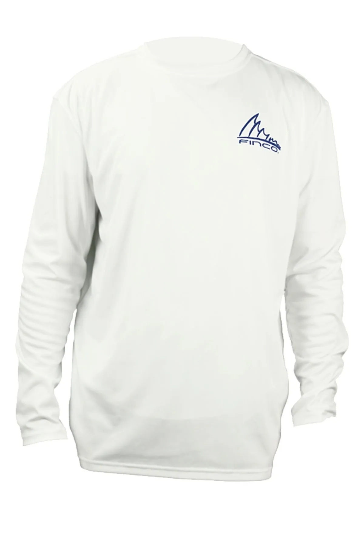 Blue Marlin Long Sleeve Performance in White