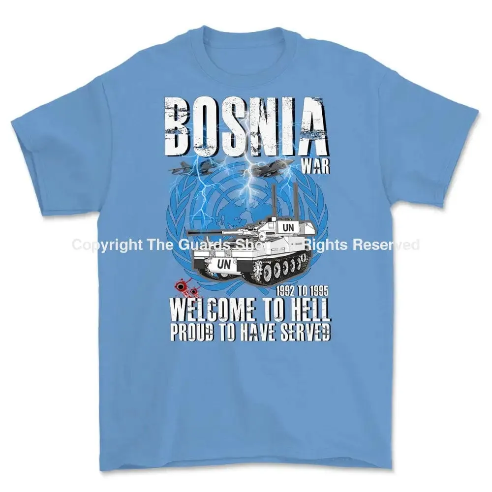 BOSNIA WAR Welcome To Hell Printed T-Shirt