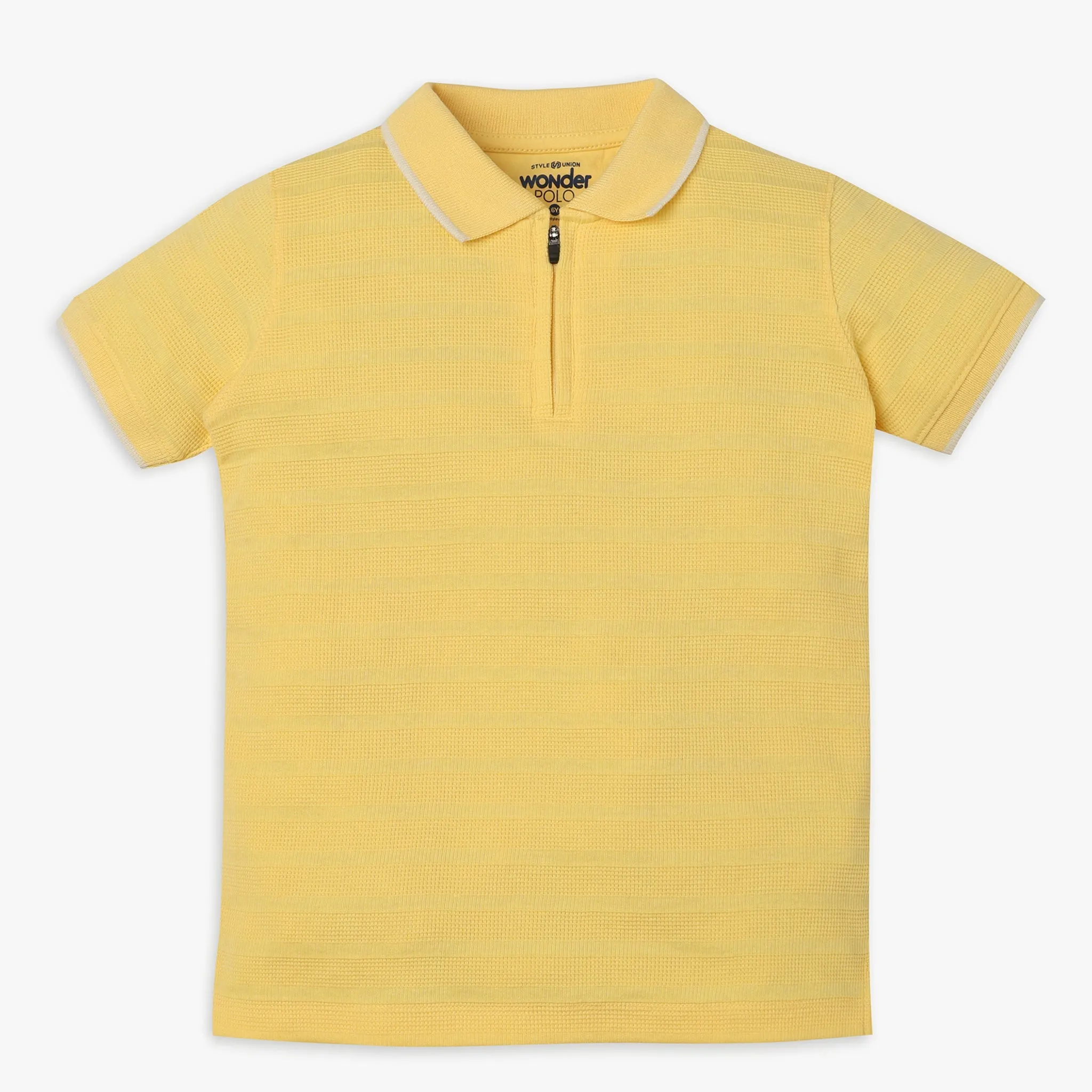 Boys Regular Fit Cut and Sew Polo T-Shirt