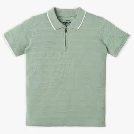 Boys Regular Fit Cut and Sew Polo T-Shirt