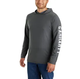 Carhartt Men's Force®  Relaxed Fit Logo Hooded Long Sleeve T-Shirt