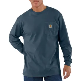 Carhartt Men's Long Sleeve Pocket T-Shirt_Bluestone