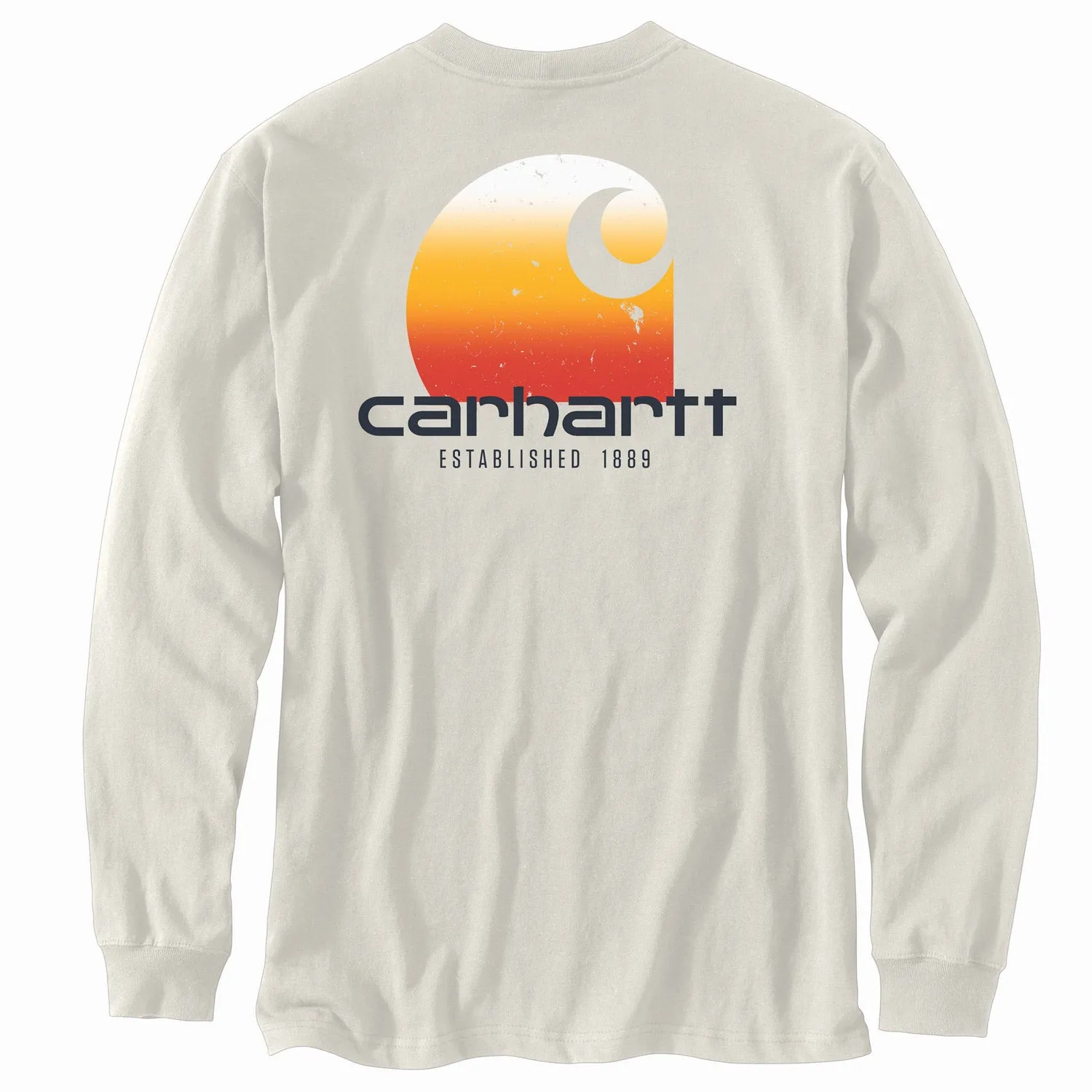 Carhartt Men's Relaxed Fit Heavyweight Pocket "C" Graphic Long Sleeve T-Shirt