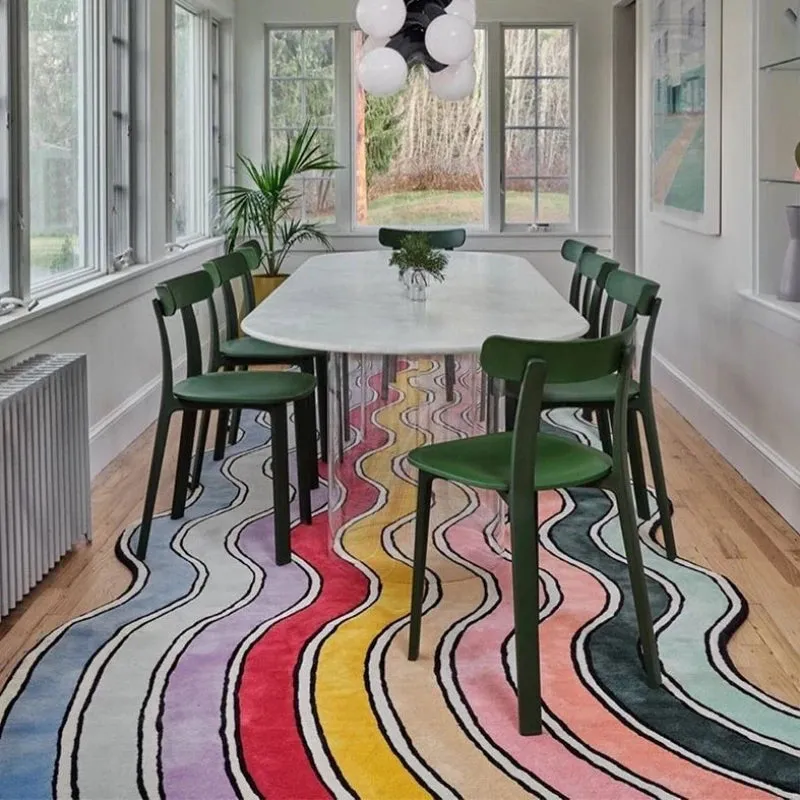 Carpet for Living Room IG Rainbow Irregular Shape