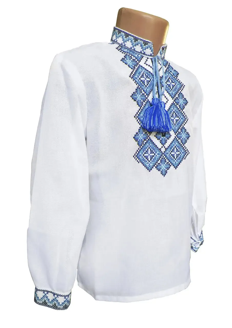 Children's embroidered shirt with long sleeves