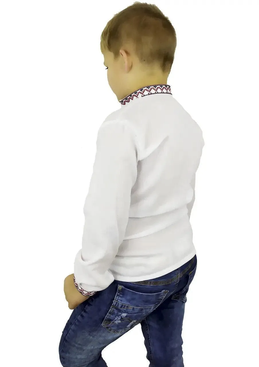 Children's embroidered shirt with long sleeves