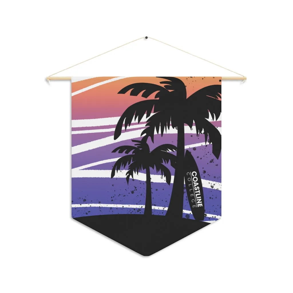 Coastline Summertime Sunset Wall Pennant