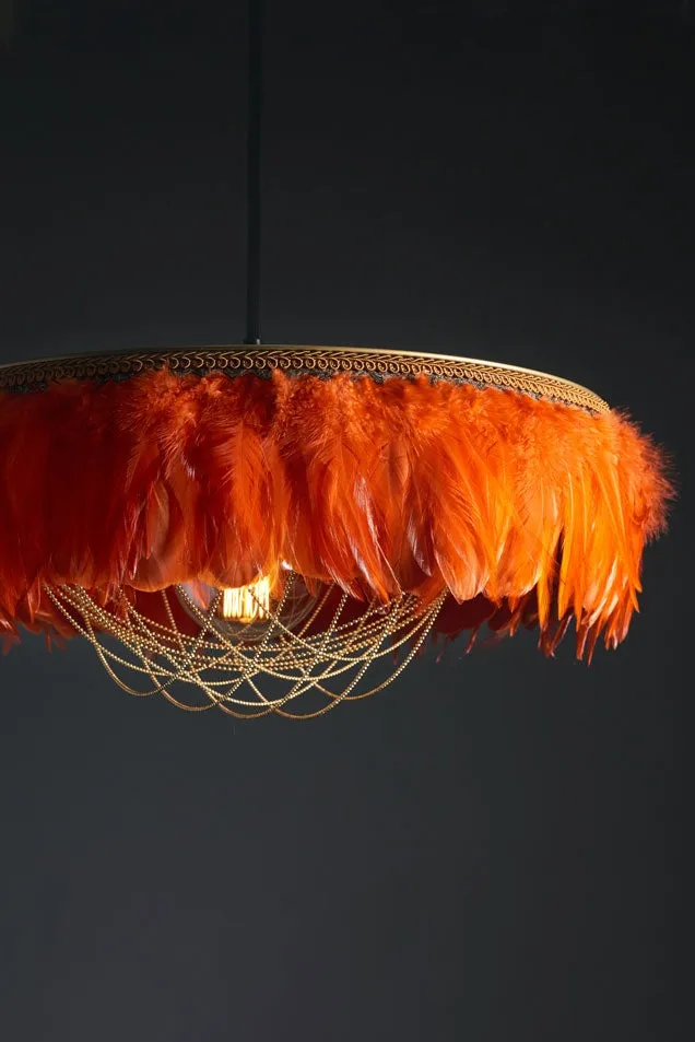 Coldharbour Lights Juliette Feather Shade - Burnt Orange