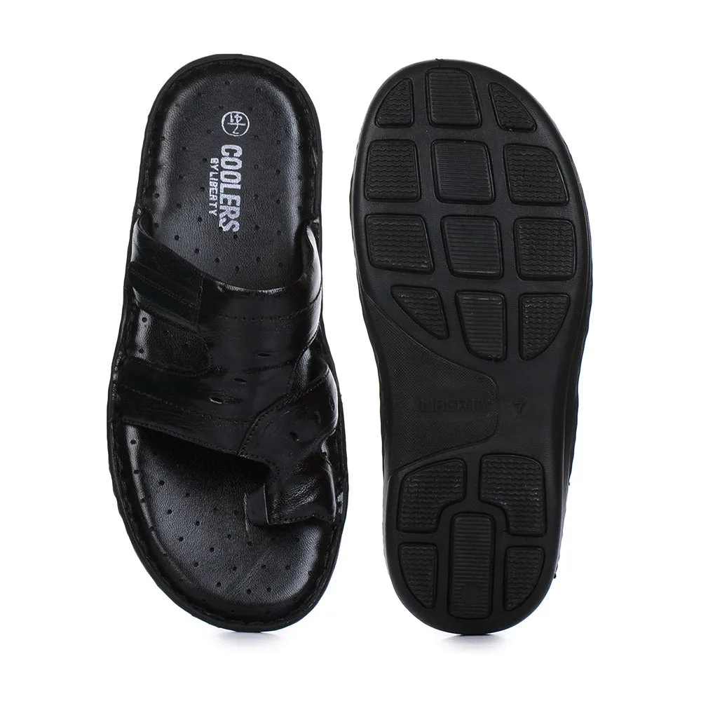 Coolers By Liberty GSL-24 Casual Black Thong Slippers For Men