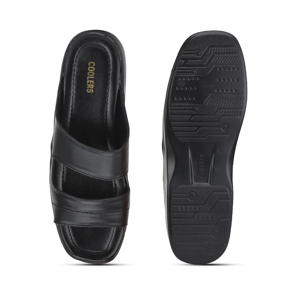 Coolers Casual (Black) Slippers For Men 2050-S209 By Liberty